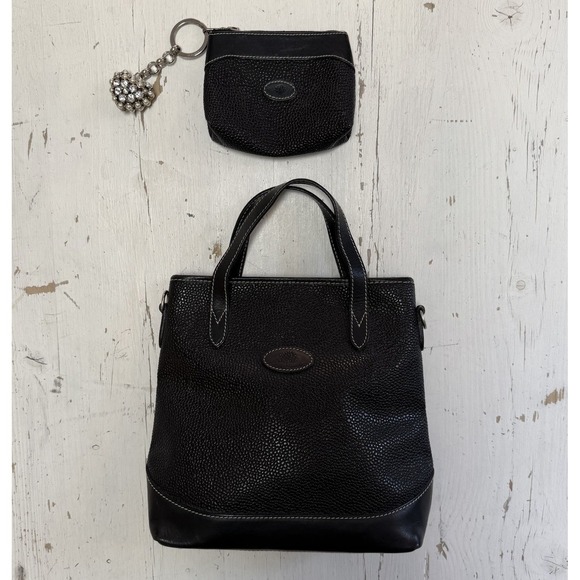 Mulberry Handbags - Vintage Mulberry Handbag Black Scotch Grain Leather Micro Bag & Coin Purse $1250